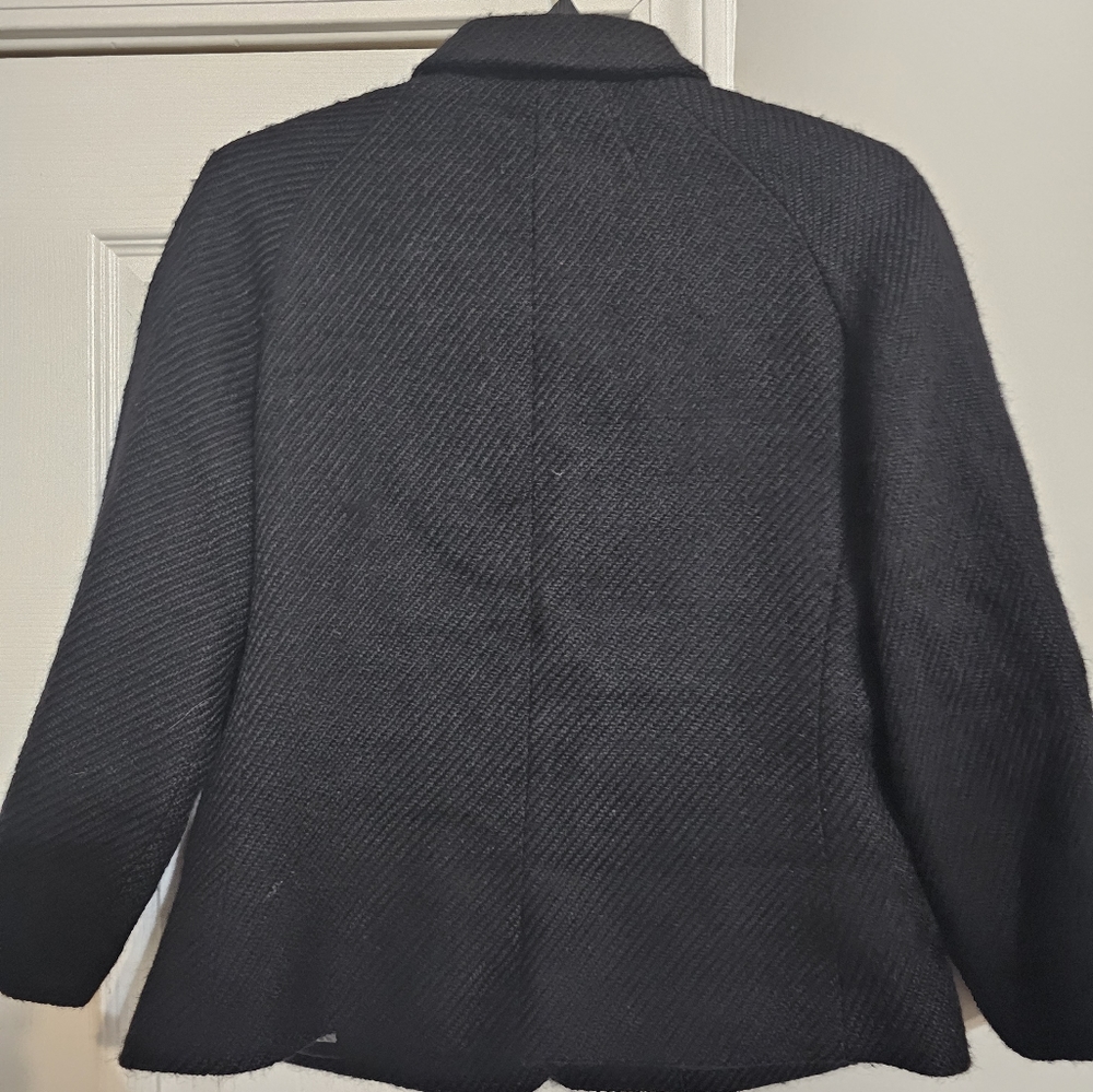 Talbots Black Wool Tweed Jacket - image 4